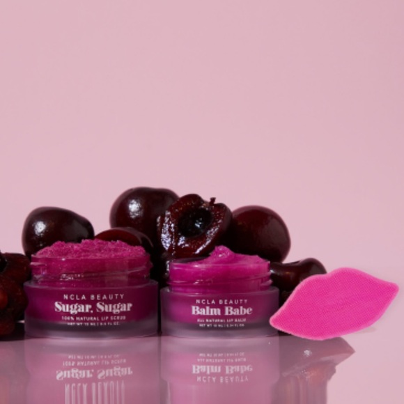 NCLA Beauty Black Cherry Lip Care Set | Lip Care Duo + Scrubber - Picture 3 of 4
